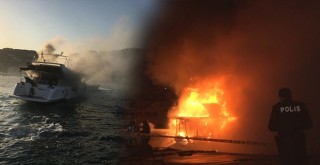 Bebek'te tekne yangını! Bir günde iki kez yandı