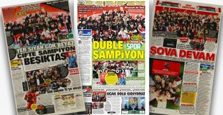 Kupaların efendisi Beşiktaş gazete manşetlerinde