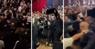 Beşiktaş genel kurul toplantısında gerginlik! Yumruklar ve sandalyeler havalarda uçuştu