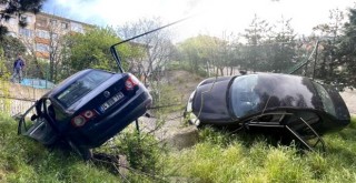 Ortaköy'de akıl almaz kaza! Pedalları karıştırdı aşağı uçtu
