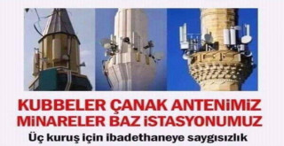 Cami minareleri çanak anten ve baz istasyonu doldu!..