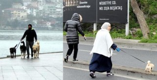 Yasağa uymayanlar Bebek sahilinde yürüyüş yaptı